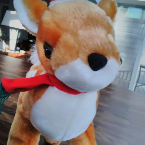 Vintage Christmas Deer Stuffed Animal - Picture 3 of 5